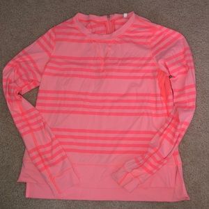 Lululemon long sleeve workout yoga top w back zip
